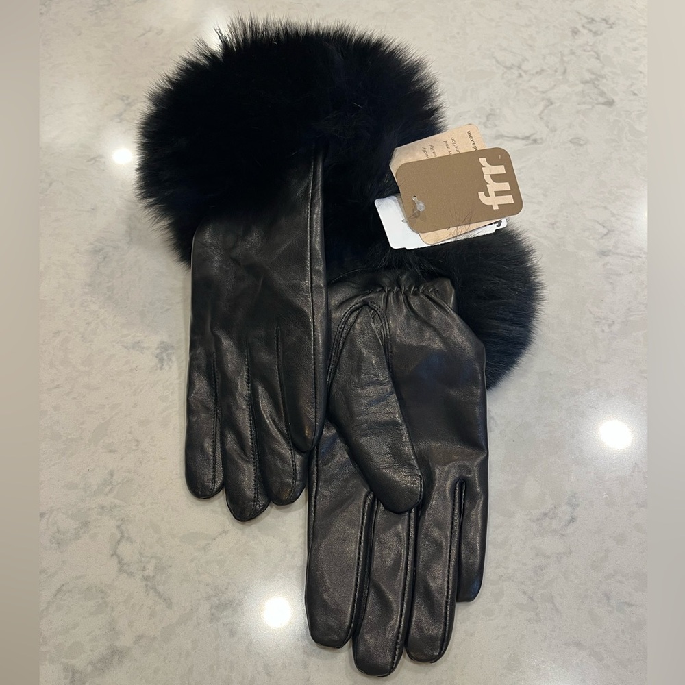 FRR Canada Fur Lined Leather Gloves